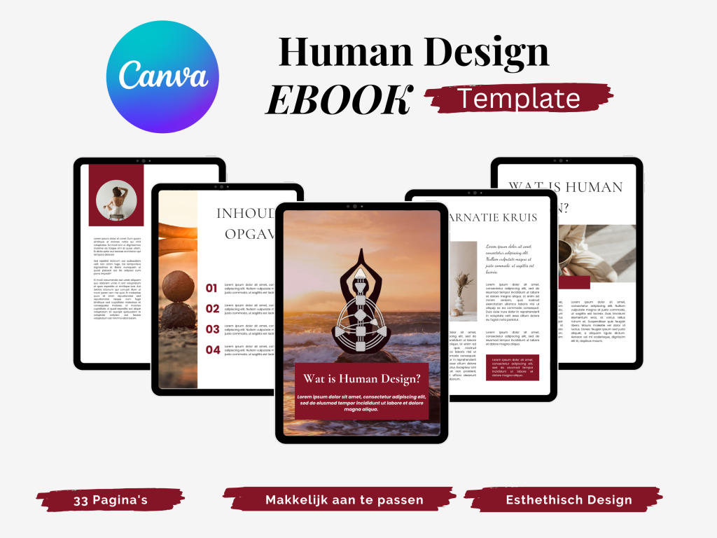 human design ebook template